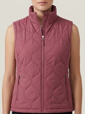 Free Country Quilted Sleeveless Vest in Rose